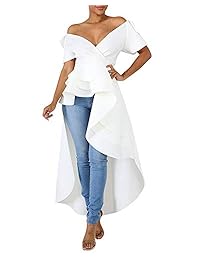 Vestido de verano para mujer con cuello en V y volantes