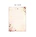 IMagicoo 50 Writing Stationery Paper Set, Lined Stationery Paper for Writing letters, Floral Letter Writing Papers with lines for Invitations, Notes, 11.7x8.26'' Letterhead Papers, 2 Different Style