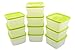 Arrow Reusable Plastic Storage Container Set, 10 Pack, 1 Pint/16 Ounce Each - Food, Meal Prep, Leftovers - Freeze, Store, Reheat - Clear Container Set With Lids - BPA-Free, Dishwasher/Microwave Safe primary