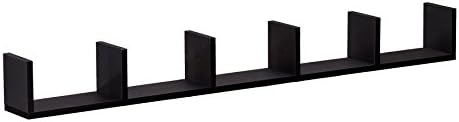Southern Enterprises Seaside Floating Wall Shelf, Black Finish