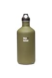 Klean Kanteen 64 oz Stainless Steel Water Bottle (Loop Cap in Black) - Green Fatigue