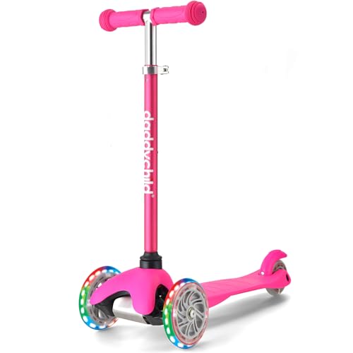 3-Wheel Kick Scooter for Kids Ages 3-8 Lean-to-Steer Toddler Scooter with Extra