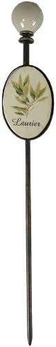 Garden Stakes - Iron and Porcelain - Dill, Aneth