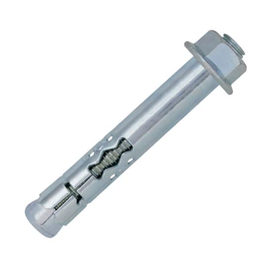 12 mm X 99 mm Sleeve Anchor with Hex Nut, Expansion Screw with Hexagonal Nut and Threaded Stud, Expanding Metal Wall Plug, Preassembled Wedge Anchors for Concrete Masonry, Brick Wall (Pack of 2)