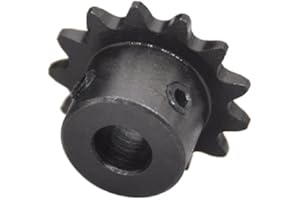 HJZ-US #25 Chain Drive Sprocket 15T 6mm Bore 1/4" 6.35mm Pitch For #25 04C Roller Chain (#25-15T； Bore:6mm)