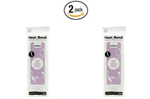 Thermoweb Heat'n Bond Medium Weight Iron-On Fusible Interfacing-White 20"X36" (2pack)