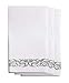 Disposable Hand Towels and Decorative Bathroom Napkins with Floral Trim Perfect for Holidays, Dinners, Parties, Weddings, Catering Events, and Everyday Use, 100 Count, Silver