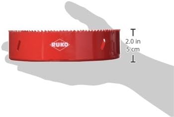 Ruko HSS Bi-Metal Hole Saw with Varied Toothing, Red Finish, 168mm Diameter, R106168, 168 mm - Image 3