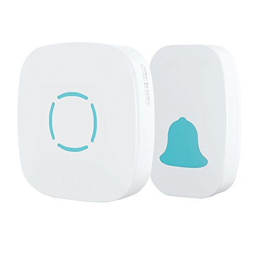 Wireless Doorbell, Wireless Chime Kit, 1 Receiver Chime & 1 Waterproof Push Button With 36 Melodies, 4 Volume Levels and LED Flash, Operating at 900 Feet/300 Meters Range,Battery Powered