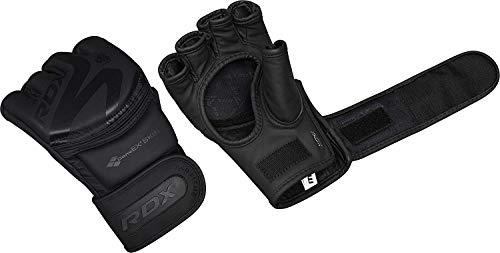 RDX-Guantes-MMA-para-Artes-Marciales-Entrenamiento-Convex-Skin-Grappling-Guantillas-Bueno-para-Sparring-Lucha-Libre-Saco-de-Boxeo-Kickboxing-y-Combate-Training