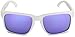 Oakley Holbrook Sunglasses,  Matte White Frame/Violet Iridium Lens, One Size