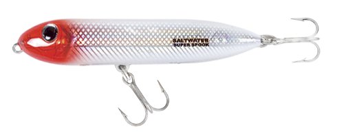 Heddon Super Spook Jr. (Red Head, 3 1/2-Inch) (Best Flies For Redfish And Speckled Trout)