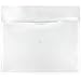 JAM PAPER Plastic Envelopes with Button & String Tie Closure - Large Booklet - 12 x 18 - Clear - 12/Pack