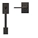 Schlage FE285 CEN 716 LAT CEN Century Front Entry Handleset with Latitude Lever, Lower Half Grip, Aged Bronze, Century Interior Trim