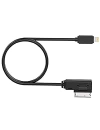 Cable adaptador de interfaz de música para Mercedes Benz, AMI MMI Media in Aux Charge y cable de música, 8 pines Lightning Charge completamente compatible con todos los sistemas iOS (3 ft 1 m)