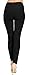 VIV Collection Solid Brushed Leggings (Deep Black, 12 (L) - 24 (XXL))