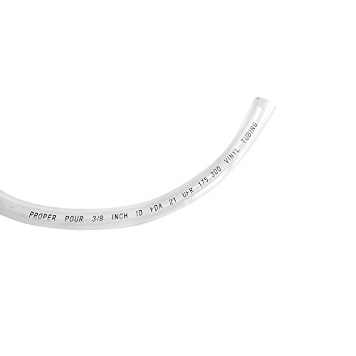 Proper Pour Clear Vinyl Tubing - Food Grade 3/8 Inch ID For Beer, Wine, Aquariums & More