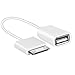 HIOTECH® OTG Adapter Cable, White 30 Pin to USB 2.0 Female OTG Adapter Cable Data Sync Charge Cord for iPad 2/3
