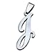 FUNRUN Womens Mens Stainless Steel Initial Letter Pendant Necklace,Letter J