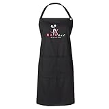 HairDay Care Professional Bib Apron - 100% Cotton Bib Apron for Women & Men - Machine Washable Hair Stylist Apron/Chef Apron with 3 Pockets, Adjustable Waist Tie - 28” x 32”, Universal Fit