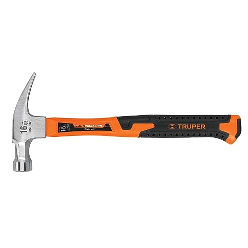 TRUPER MA-16F Curved Claw Hammers, Fiberglass Handle 16Oz(454g), Handle 13"(330mm)