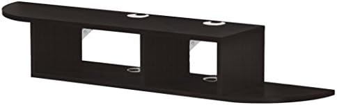 Easeurlife Floating Wall Mounted TV Console Audio Video Shelving for Cable Boxes, DVD Players, Game Consoles, Photo Frames, Plants (Walnut)