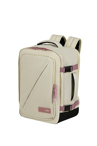 Take2Cabin - Borsa da cabina Ryanair/Wizz Air 30 x 20 x 40 cm, 26,5 L, 0,60 kg, Bagaglio a mano, Zaino aereo S/M Underseat, Sabbia/Malva (Coconut Sand/Galatic Mauve)