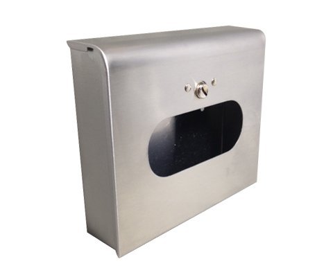 Sanitary Napkin Disposal Bag and Dispenser Starter Set, Box Format (Stainless Steel)
