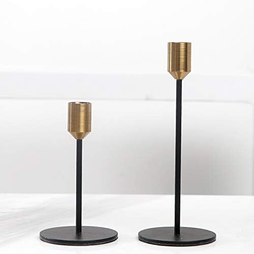 Amazon Com Bwrmhme New Modern Style Gold Black Metal Candlesticks