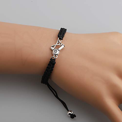 Hairdresser Macrame Bracelet Handmade Barber Bracelet Beautician Bracelet (Black) - Thumbnail 6