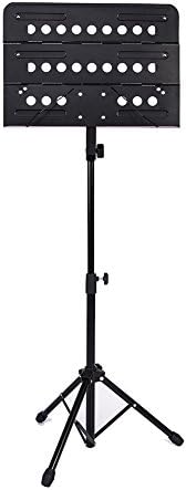 Singdamic Music Stand, Professional Collapsible Music Stand for Music Sheet, Conductor Sheet Folding With Carrying Bag - Black