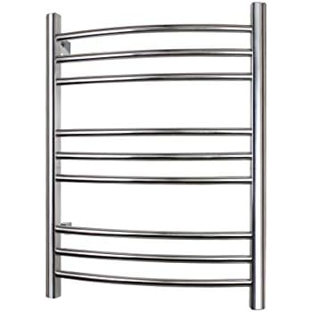 WarmlyYours Riviera Towel Warmer, 9 bar, Brushed Stainless Steel