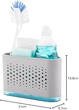 Minky Slimline Sink Tidy with Removable Drip Tray Light Grey UK Made view 7