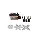RCAWD 17g RC Servo for 1:18 Wltoys RC Car A959 A969 K929 and Compatible RC Airplane RC Boat EDF Hsp 1set(Mixed Color)