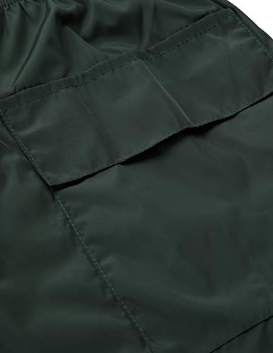 Women Raincoat Waterproof Rain Jacket Reusable Unisex Men Women Long Rain Wear L Green