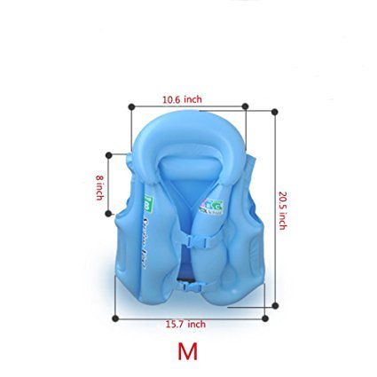 Children Float Swimming Aid Swim Vest Learn-to Swim Life Jacket Buoyancy Aid Vest for Kids (Medium, Blue)