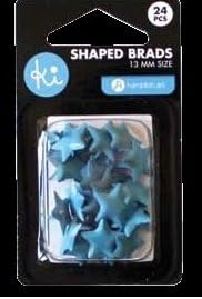 Ki Memories Shaped Brads - Blue Stars