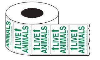 500 Roll Live Animal Shipping Labels w/ Arrows