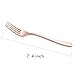 WDF 225 Rose Gold Plastic Forks7.4inch - Heavyweight Disposable Rose Gold Silverware-Perfect Plastic Utensils for Parties, Weddings and Catering Events (Forks)
