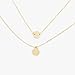 Boosic Disk Initial Choker Coin Chain Necklace Gold Jewelery