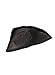 Black Caribbean Pirate Costume Hat Accessory - Faux Leather Tri-Corner Hat, Adjustable Fit