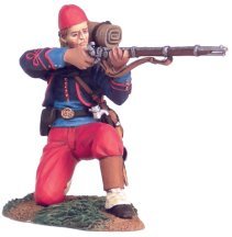 W. Britain 31114 Union Infantry 114th Pennsylvania Zouaves Kneeling Firing No.1