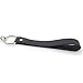 DERENHER 2.5 Feet Real Leather Handle Chain Leash for Neck Collar Choker (Black)