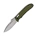 Ganzo G704-GR Folding Pocket Knife 440C Stainless Steel Blade G10 Handle with Clip Camping Fishing Hunting Outdoor EDC Knife (Green) with Gift - Multi-Tool Card 8-in-1