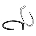 Ruifan 18G 10mm Unisex Silver & Black Plated Stainless Steel Nose Hoop Earring Ring Stud Body Jewelry Piercing 2PCS