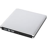 Cammyllc USB3.0 Ultra Slim Portable DVD/CD-RW Drive Burner Writer for Apple Mac Macbook Pro and laptop (Silver)