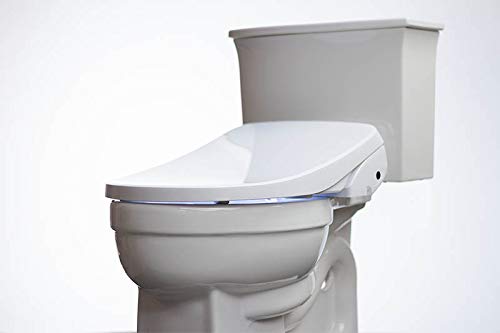 ALPHA BIDET GXR Wave Bidet Toilet Seat in Elongated White | Strong Spray | Remote Control | Stainless Steel Nozzle | Low Profile | LED Nightlight | Warm Air Dryer | Oscillation and Pulse (Elongated)