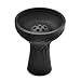 Hookah Bowl Silicone 7 Holes Shisha Bowl Right Replacement for Clay Ceramic Bowls Size Perfect Fit Kaloud Lotus Wind Cover,Black(3.85