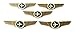 Kids Airline Pilot Wings Plastic Pins Pinbacks Badges Lot of 5 Pins Gold