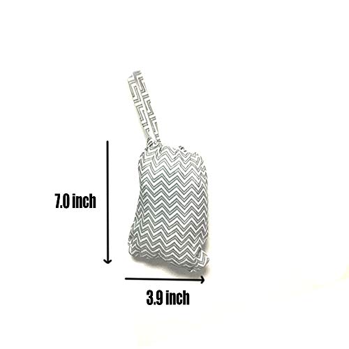 Portable Shopping Cart Seat Cover | High Chair and Grocery Cart Covers for Babies, Kids, Infants & Toddlers ✮ 2-in-1 Design ✮ Includes Free Carry Bag ✮ (Simple Gray Chevron) - Thumbnail 4